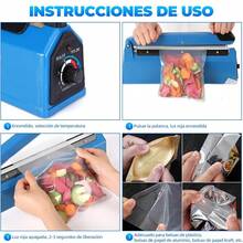 Maquina Selladora Impulso Bolsas Plastico 30 Cm Termica A Presion Herramienta De Envasado Termosellado Bolis Multilinea Globos Celofan Almacenamiento De Alimentos Casa Negocio Trabajo Escuela - Tipo de Enchufe A USA (110-127V) - Ver 6
