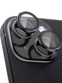 Camera Lens Protector Film For IPhone 15 Plus/Apple 15/16 Pro Max/16/16 Pro/16 Plus, Ultra-Clear Tempered Glass Camera Cover [Compatible With Phone Case] Metal Independent Lens Screen Protector Ring, 3-Pack Black - Black - View 6