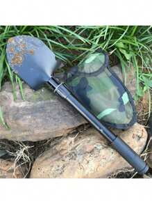 Outdoor Survival & Camping Four-In-One Multifunctional Folding Shovel - Made Of Durable Stainless Steel, With Saw, And Bottle Opener Camping Stuff