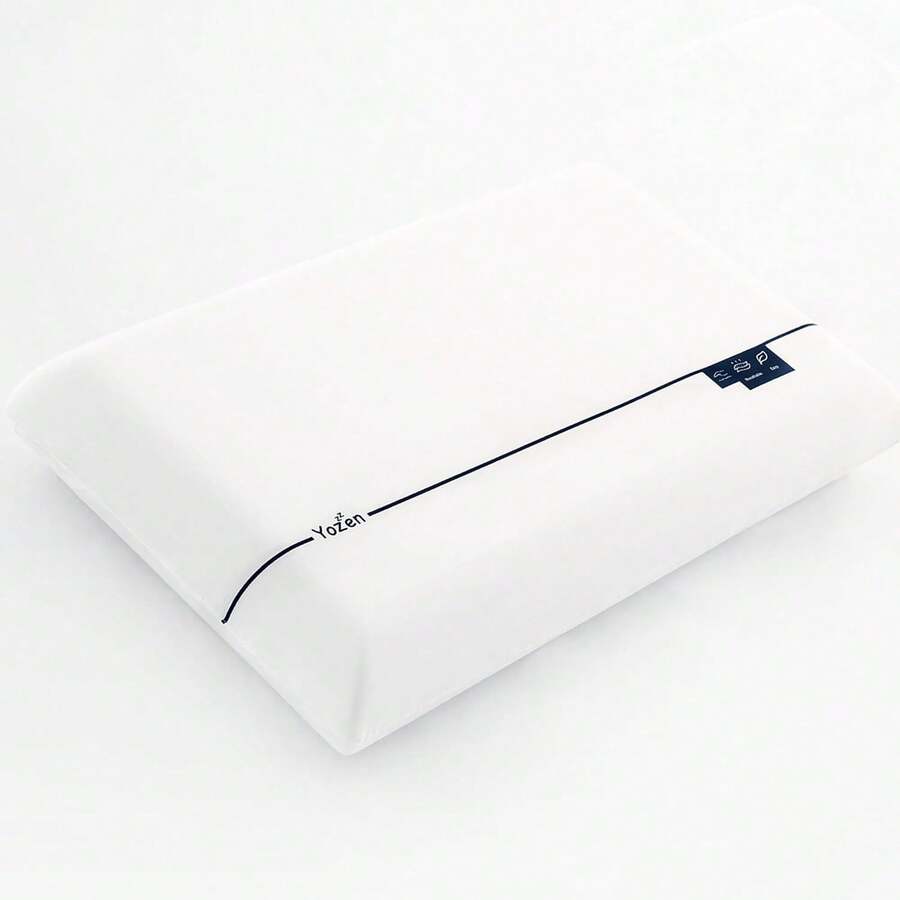 Almohada de espuma viscoelástica refrescante, almohada ventilada para cama, almohada de gel de tamaño estándar, para dormir de lado, boca arriba y boca abajo, soporte cómodo para verano (1 paquete, 10 cm de alto) - Blanco - Ver 1