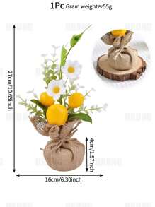 1PC Artificial Lemon Tree Real Mini Suitable For Home Kitchen Balcony Office Living Room Dining Table Decoration