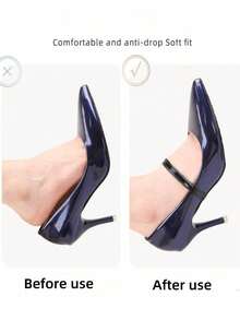 2 对弹性圆形鞋带防止高跟鞋脱落，高跟鞋带配件 - 彩色 - 查看 4