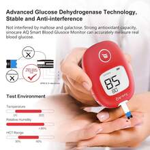 AQ Smart Blood Glucose Monitor Fullset In Mmol/L With 100 Test Strips - KIT With 100 Strips - View 3