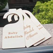 1pc Customized Wooden Letter Name Plate, Door/Wardrobe Tag, Clothing Size Label - Custom Door Sign - View 3