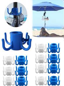 1pc 4-Claw Plastic Beach Umbrella Hook For Hanging Towels - Easy To Carry, Screw Fastening Design, Anti-Fall & Easy Installation, Ideal Beach & Camping Umbrella Accessory, Hat Accessories, Square Large Wicker Baskets Beach Hat Hooks, Beach Hook, Beach Theme Clothes Hooks, Beach Hanging Hook, Patio Umbrella Hooks Umbrella Hat