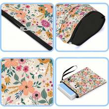 1PC Book Sleeve Book Protector Book Pouch Book Lovers Gifts Bookish Gifts Book Cover With Zipper For Hardcover Paperback Washable Floral Printed Gift Bag For Women Daughter GirlBirthday, BookCover Back To School,Back To School,School Supplies - Multicolor - View 7