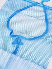1 pezzo Organizer da bagno sospeso in rete, borsa da doccia pratica, bustina da viaggio per cosmetici, grande capacità e riutilizzabile