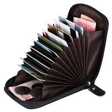Multi-Functional Card Pouch With Anti-Theft Zipper Vertical Short Wallet