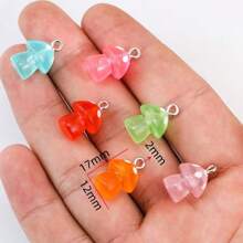 5/10/15pcs/Set Colorful Small Mushroom DIY Necklace, Earring, Keychain, Pendant, Bag Charm Decorative Accessories, Versatile & Unique