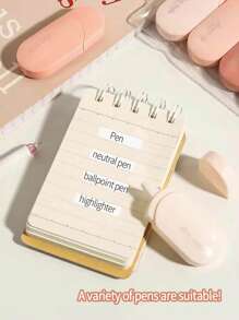 1pc Elegant Oval Shape Gradient Color Correction Tape, Quiet Correction Tape For Students Back To School
