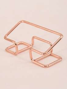 Stainless Steel Metal Name Card Holder, Minimalist Creative Name Card Box Stand For Office, Business, Boss, Teacher, 4 Color Options, Luxury Gold Color Name Card Display Rack
