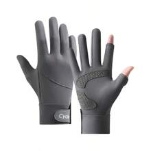 Luvas Esportivas para Uso ao Ar Livre no Verão, Luvas de Proteção Solar, Anti-Deslizante com Tela Sensível ao Toque para Homens, Ciclismo, Direção, Caminhada, Pesca