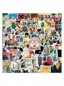 110pcs Sakamoto Days Manga Daily Life Cartoon Sticker Set, DIY Scrapbooking/Luggage/Phone Case Creative Decor, Cute Student Gift, Sticker Supplies