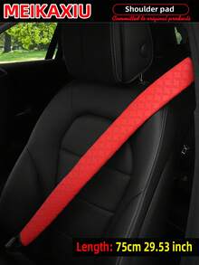 MEIKAXIU 1 Stück/2 Stück PU-Leder geprägter, weicher & bequemer verlängerter Autosicherheitsgurt Schulterpolster, 75cm/29,5 Zoll universelles Auto Interieur Zubehör, Gurt Dekoration & Druckentlastung - 75 cm 29,53 Zoll - Übersicht 5