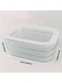 Set di contenitori impilabili in 3 piani per frigorifero con coperchi - ideali per carne, verdure e frutta - set di organizer da cucina in plastica