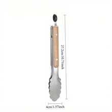 Pince de cuisine en acier inoxydable avec poignée pour barbecue, accessoire de barbecue premium en acier inoxydable pour la salade, la cuisson au gril et les accessoires de barbecue