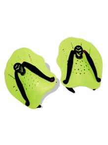 1 Pair Unisex Swim Training Hand Paddles, Adjustable Silicone Straps Swimming Training Hand Flippers, Snorkeling Diving Gloves, Fins, Sports Silicone Palm Accelerated Water Paddle Equipment, Beach Essentials, Beach Accessories, Pool Float