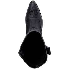 D'Girls Women's Western Country Rodeo Cowboy Boots, High Shaft Comfortable, Via Angel 9002 Vintage Embroidered - 黑色 - 查看 3