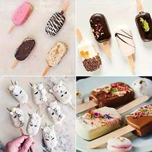 1pc 4/8-Cavity Oval Silicone Mold For DIY Chocolate And Ice Cream, Cake Mold, Handmade Tools - Multicolor - View 9