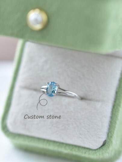  ITSMOS Natural Rosa Topaz Ringar Äkta Solid S925 Sterling Silver Band Enkla Diamant Snygga Fina Smycken För Kvinnor Present