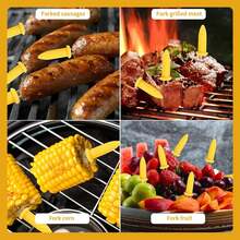 1/10/20Pcs Corn On The Cob Holders: Sweetcorn Holders Set - BBQ Skewers For Grilling - Ergonomic Non-Slip Handles - Stainless Steel Corn Forks For Home Kitchen Barbecue And Picnics - Yellow - View 5
