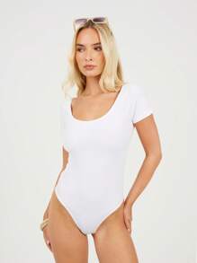 brave soul T-Shirt Bodysuit mit geraffter Detailverarbeitung