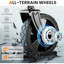 Carrito plegable con capacidad de 220 libras, ligero y portátil carrito de compras plegable con ruedas para camping, deportes, playa y compras - Gris - Ver 11