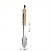 Pince de cuisine en acier inoxydable avec poignée pour barbecue, accessoire de barbecue premium en acier inoxydable pour la salade, la cuisson au gril et les accessoires de barbecue