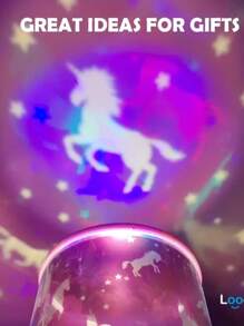 1pc Charming Unicorn Fairy Projector Night Light: Romantic Color-Changing Decorative Light - Colorful Dream Decor For Bedroom - 1 Magical Projection Lamp Gift, Suitable For Room/Living Room/Ceiling/Wedding/Party/Home Multi-Scene/Outdoor Camping/Christmas/Valentine's Day Gift/Birthday Gift, Decor For Girl's Room, USB And Battery Powered (Battery Not Included), Fairytale Garden Dream Projection LED Mood Fairy Light!