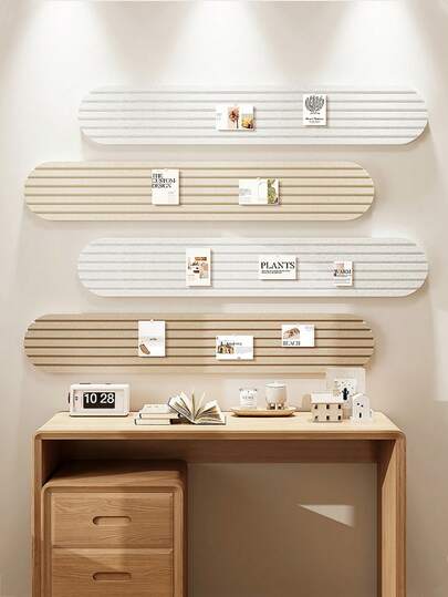 1 块聚酯毡公告板，多用途装饰板，照片墙 DIY 展示板，可重复使用的家庭和办公室墙壁留言板，适用于家居装饰、办公室备忘录、海报装饰、照片张贴、日历规划，适合卧室、书房、客厅、沙发墙、办公室和学校