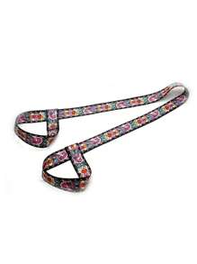 1PC Yoga Mat Back Strap, Exercise Mat Storage, Blue, Iridium, Dreamy Seven-Color Checkered, Retro Pink Flower, Double-Layer Chain, Multi-Color Binding Strap, Storage Strap, Binding Rope Yoga Stretching Strap, Portable Yoga Shoulder Strap, Fitness Exercise, Festival Gift