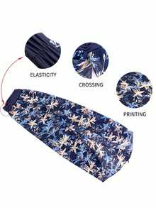 1 pieza Turbante de mujer, pañuelo para cáncer y quimioterapia, gorra con estampado de flores, cobertura para pérdida de cabello, pañuelo elástico, venda pre-atada, gorro para dormir - Multicolor - Ver 11