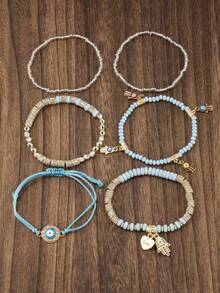 Six Retro Devil's Eye Bracelets For Women To Wear On Festivals. - View 2