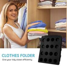 1pc Foldable, Clothing Organizer, Space Saver, Garment Folder, Wardrobe Essential, Folding Board, Laundry Assistant, Closet Storage, Travel Organizer, Compact Design, Time-Saving Tool, Fabric Care, Neat Stacking, Wardrobe Management