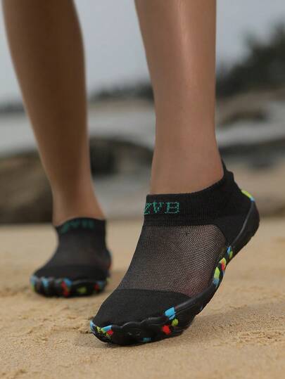 ZVB Couples Water Shoes, Skin-Friendly Soft-Soled Women's Beach Shoes For Swimming, Diving, Fishing, Outdoor Quick-Dry Summer Sandals, Anti-Slip And Breathable