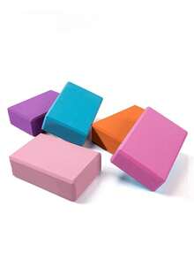 1pc High Density Yoga/Pilates Brick, Adult Exercise Dance Fitness Massage Yoga Block - Multicolor - View 1
