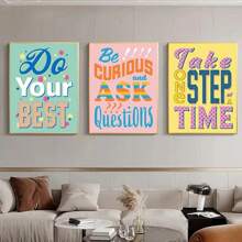 1 pieza /Arte de pared Pósters Opcional Marco/Citas enmarcadas Cotización moderna simple e inspiradora Impresión artística en lienzo Póster motivacional Pintura decorativa de pared para dormitorio, oficina, decoración del hogar moderna