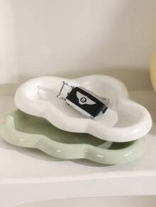 1PC Asymmetrical Cloud-Shaped Ceramic Tray, Nordic Style Jewelry Storage Tray, Decorative Plate For Jewelry Collection, Jewelry Display Tray, Gift For Woman, Home Decor - Multicolor - View 7