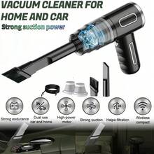 Portable Household And Car Vacuum Cleaner USB Rechargeable Car Dust Cleaner Handheld High-Power Household Wireless Vacuum Cleaner Suitable For Automotive Household Use - Nhiều màu - Xem 6