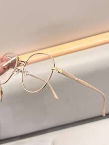 1副塑料金属几何全框新款高级多色现代简约风格变色女式时尚眼镜，适合日常生活、夏季驾驶、户外徒步、海滩露营、音乐节、约会、外出等场合佩戴，是夏季海滩度假、户外活动和旅行的时尚配饰。