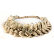 Woven Synthetic Hair Extensions, Natural Hair Extensions, Suitable For Braiding, Wide Fishbone Thigh Braided Elastic Loose Hair Band For Girls