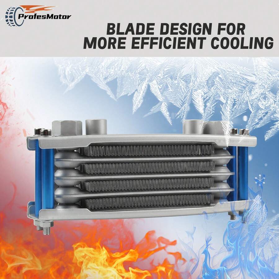Motorcycle Oil Cooler Gy6 125cc 150cc Oil Cooler Motocross Radiator For Suzuki 125 Jog 70cc 90cc 110cc 140cc Horizontal Engine Modification, Motocross Modification , Motorbike, Motocross, Motorcycle Accessories, Pit Bike Accessories - one-size - View 1
