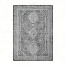 Ein großer Teppich mit personalisierten grauen abgenutzten Mustern im Boho-Stil. Dieser luxuriöse Teppich passt zu verschiedenen Wohndekorationen. Hergestellt aus hochdichtem Material mit rutschfester Unterseite, ist er lichtbeständig, modern, leicht und tragbar - ideal für Schlafzimmer, Wohnzimmer, Eingangsbereiche, Badezimmer und Küchendekoration.