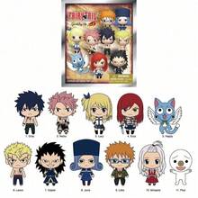 Crunchyroll 1 件 FAIRY TAIL 官方* 3D 动漫人物系列神秘散装袋可爱夹钥匙扣随机一个 Natsu 和 Gray 或其他人物适合妈妈和朋友返校和周年纪念礼物迷你动漫人物模型适合个人爱好收藏和 Gray 粉丝
