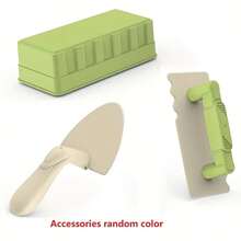 儿童玩沙水沙滩三件套玩具，耐用的沙滩铲和砖墙模具，非常适合海滩或雪地里的家庭娱乐，沙滩配件，非常适合夏季活动（颜色随机）