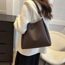 Niche Design Fashionable Foreign 2025 New Fall And Winter Broadband Shoulder Bag Popular Bucket Bag - Coffee - View 1