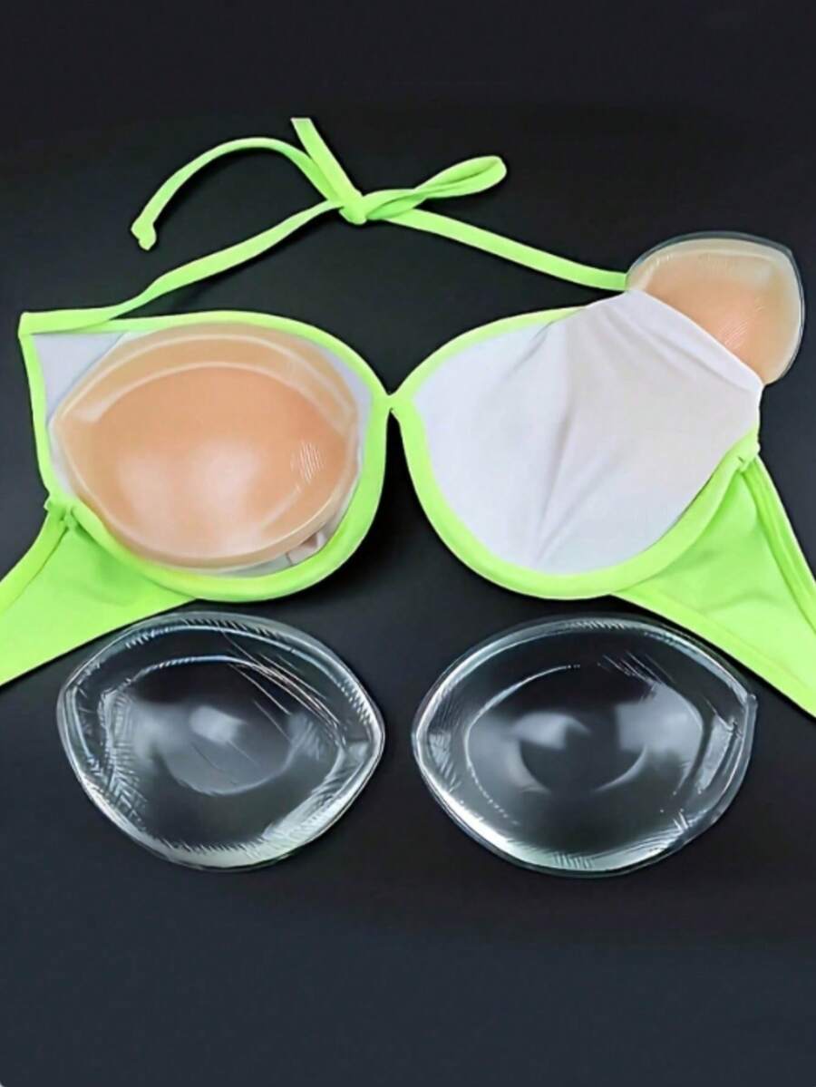 2 miếng đệm ngực bằng silicon siêu mềm, miếng lót nâng ngực dạng gel cho áo ngực nâng ngực, miếng đệm nâng ngực dính chống trượt. Bikini Halter, đồ lót nâng ngực liền mạch, phụ kiện đồ lót mềm mại và thoải mái cho phụ nữ - Nhiều màu - Xem 1