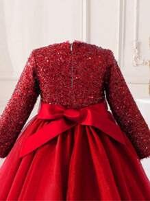 Girls Luxury Long Dress, Spring & Autumn Children Princess Dress