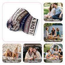 Heartfelt Tribute Design Throw Blanket 1 Count For Family Moments Gift For Dad Throw Blanket Featuring Loving Words Of Gratitude Admiration And The Message You Are My Hero My Love And Respect Will Never Fade Printing - 彩色 - 查看 3