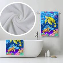 1 Pc Retro Printed Beach Towel, Versatile For Home, Swimming, Camping, Beach Vacation